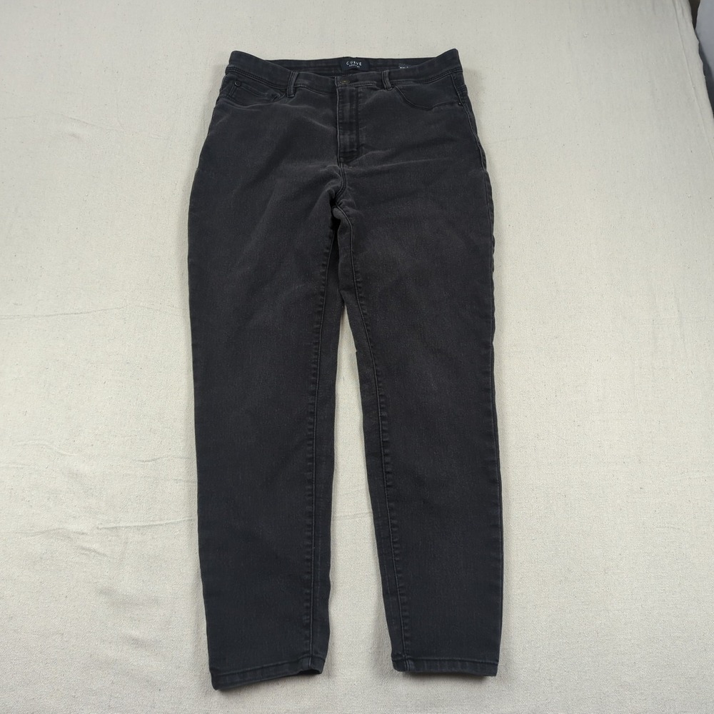 Curve‎ Appeal Jeans Womens 10 30 Black High Rise Minimalist Jegging Stretch